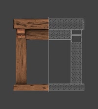 Faux Wood Fireplace Mantel