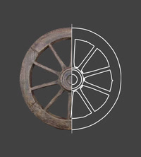 Decorative Wooden Wheel