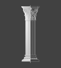 Circular Short Roman Column