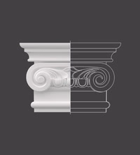 Pilaster Sütun İyon Başlık