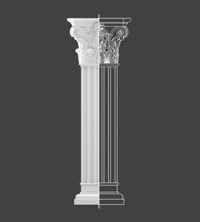 Pilaster Short Roman Column