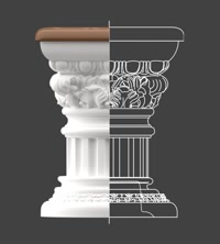 Pedestal Stand Column