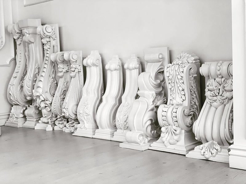 Showroom Array of Carved Polyurethane Corbels