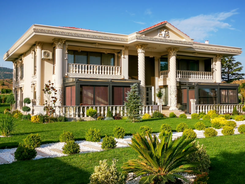 Luxury Estate Villa with Spiral Columns and Balustrades