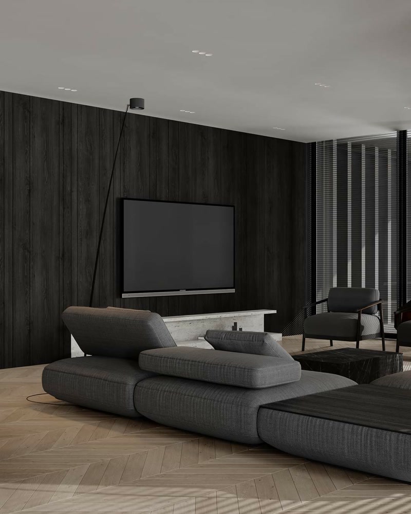 Dark Wood Vertical Paneling Design Idea Design Idea