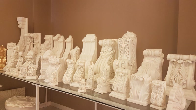 Polyurethane Carved Bracket Corbel Factory Samples