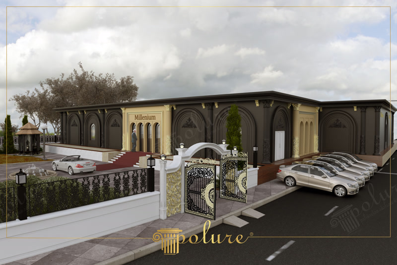 Oblique 3D Render of Millenium Event Venue