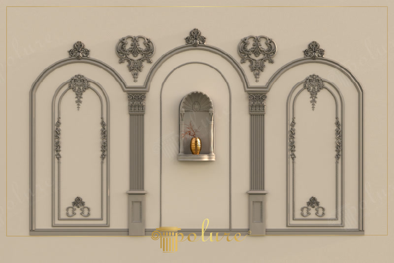 Front Wall Photo of Triple Arcade Wall Niche Frame