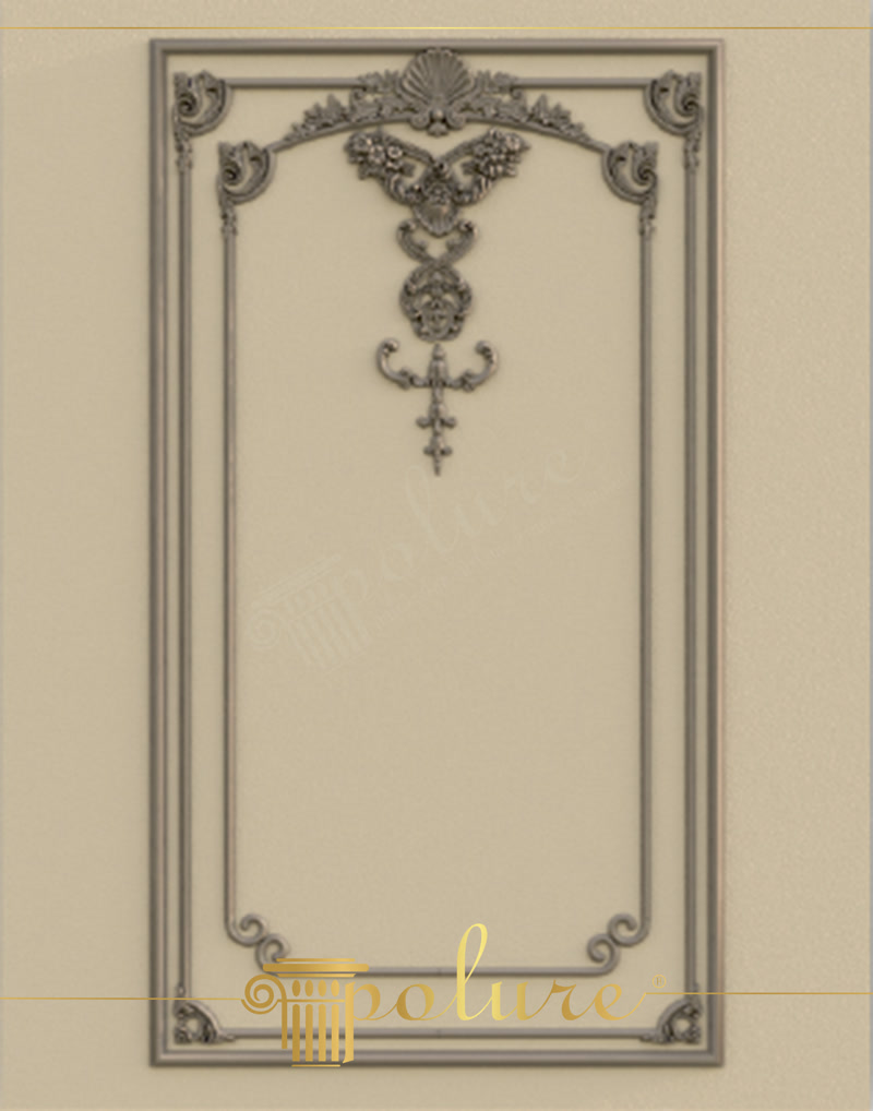 Front View Photo of Arched Shell Crest Wall Frame