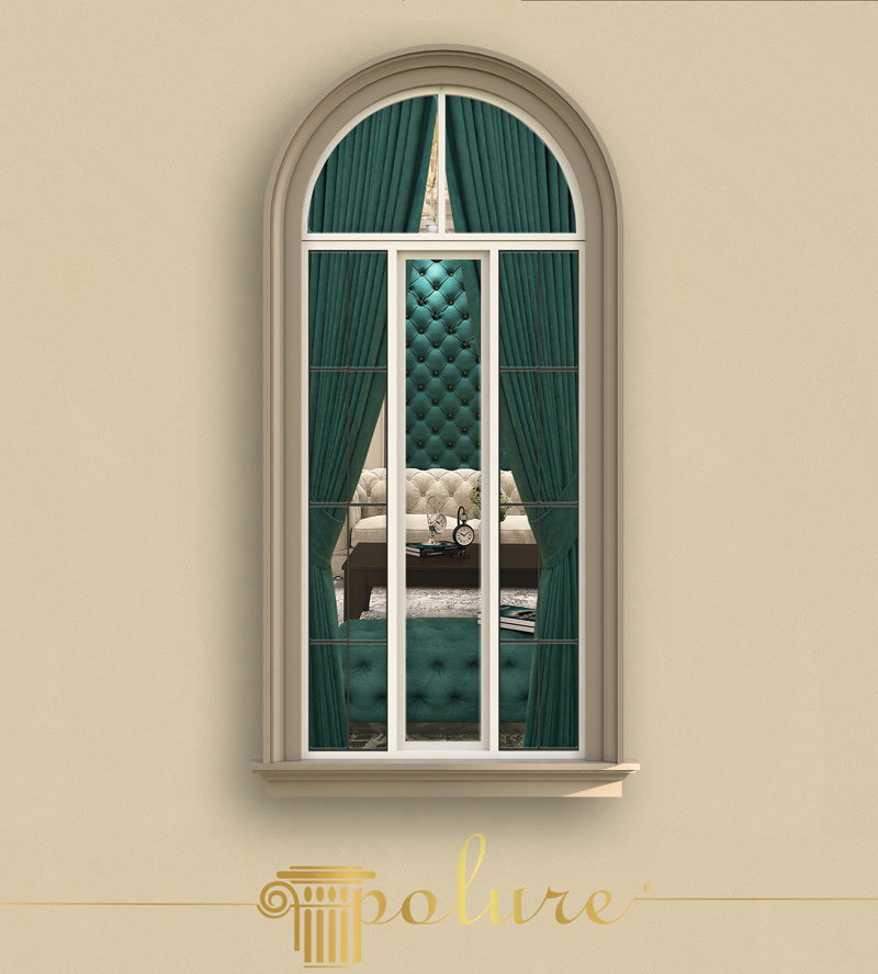 Front View Photo of Simple Arched Window Surround