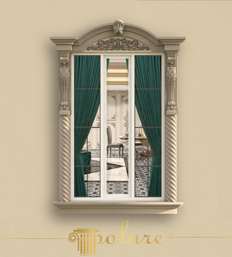 Front View Photo of Segment Arch Window Surround