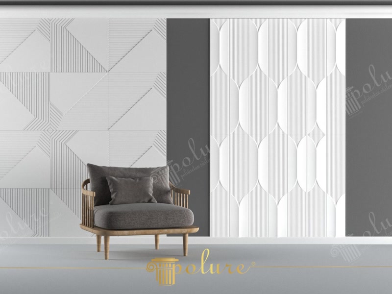 Front Wall Photo of 3D Acoustic Wall Panel Samples