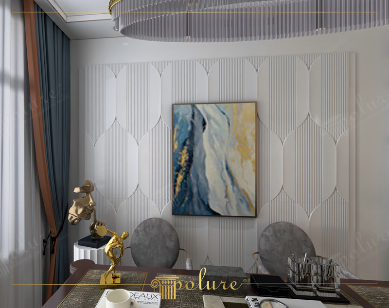 Front View Photo of Executive Study with Oval Paneling
