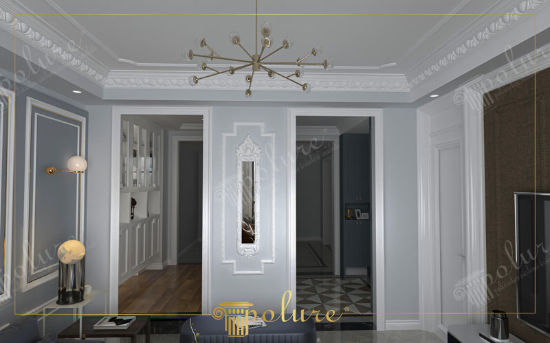 Front View Photo of Light Grey Apartment Foyer