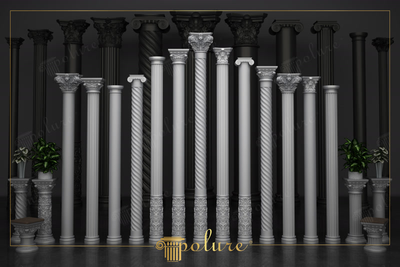 Front View CAD Render of Grand White Column Lineup
