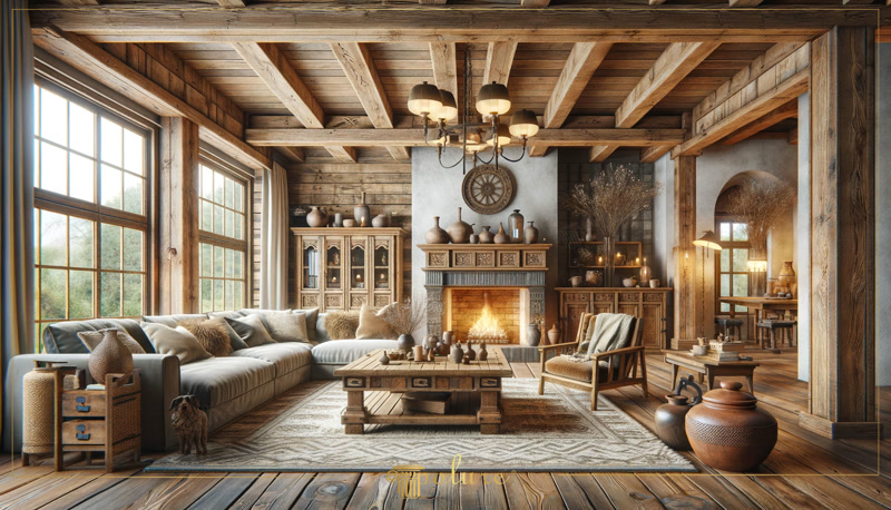 Front View Photo of Rustic Mountain Chalet Lounge
