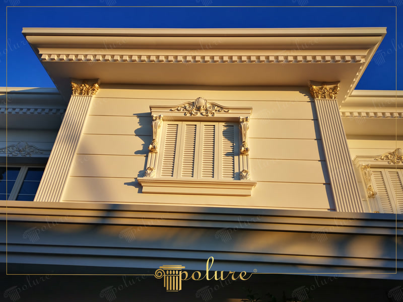 Front View Photo of Villa Upper Elevation at Sunset