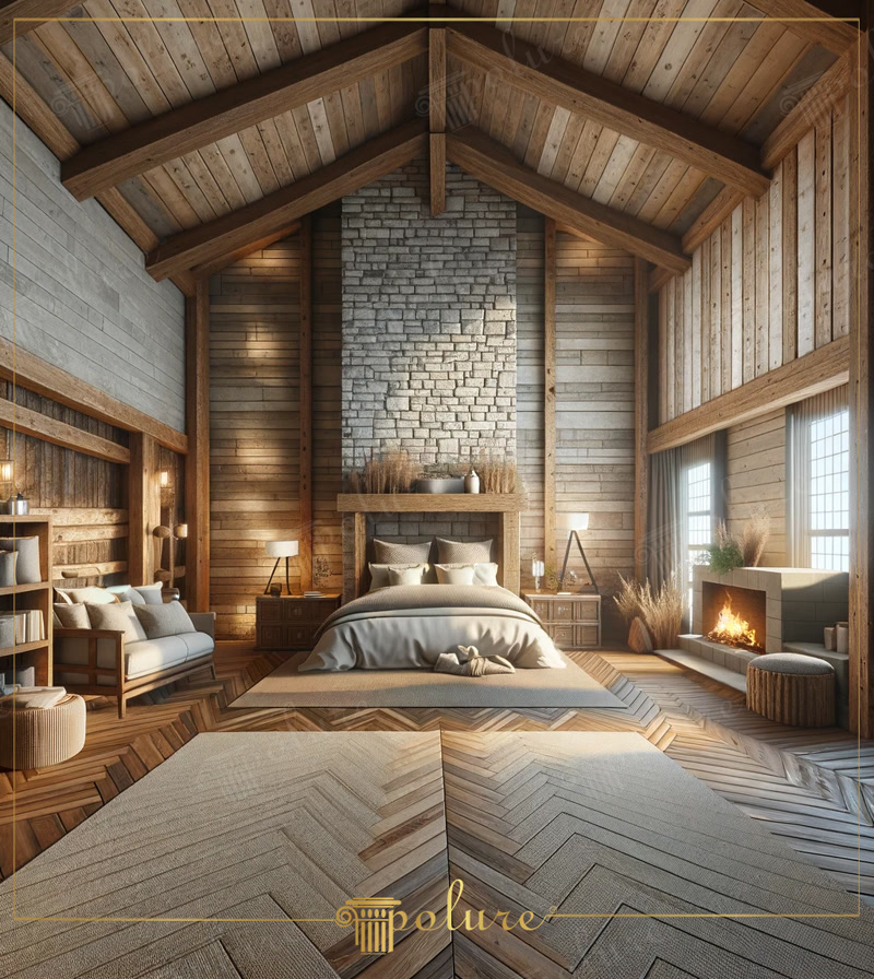 Front View Photo of Cathedral Chalet Master Suite