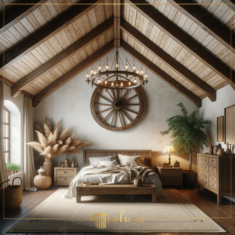 Front View Photo of Cathedral Attic Suite with Wagon Wheel