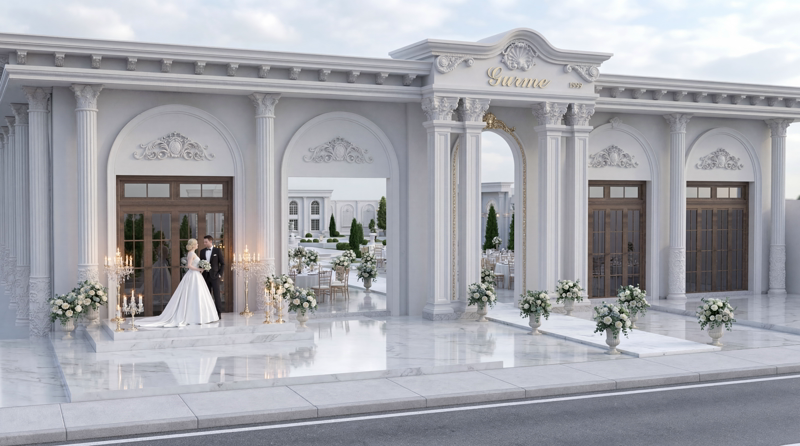 Front View Photo of Gurme Neoclassic Event Hall Entrance