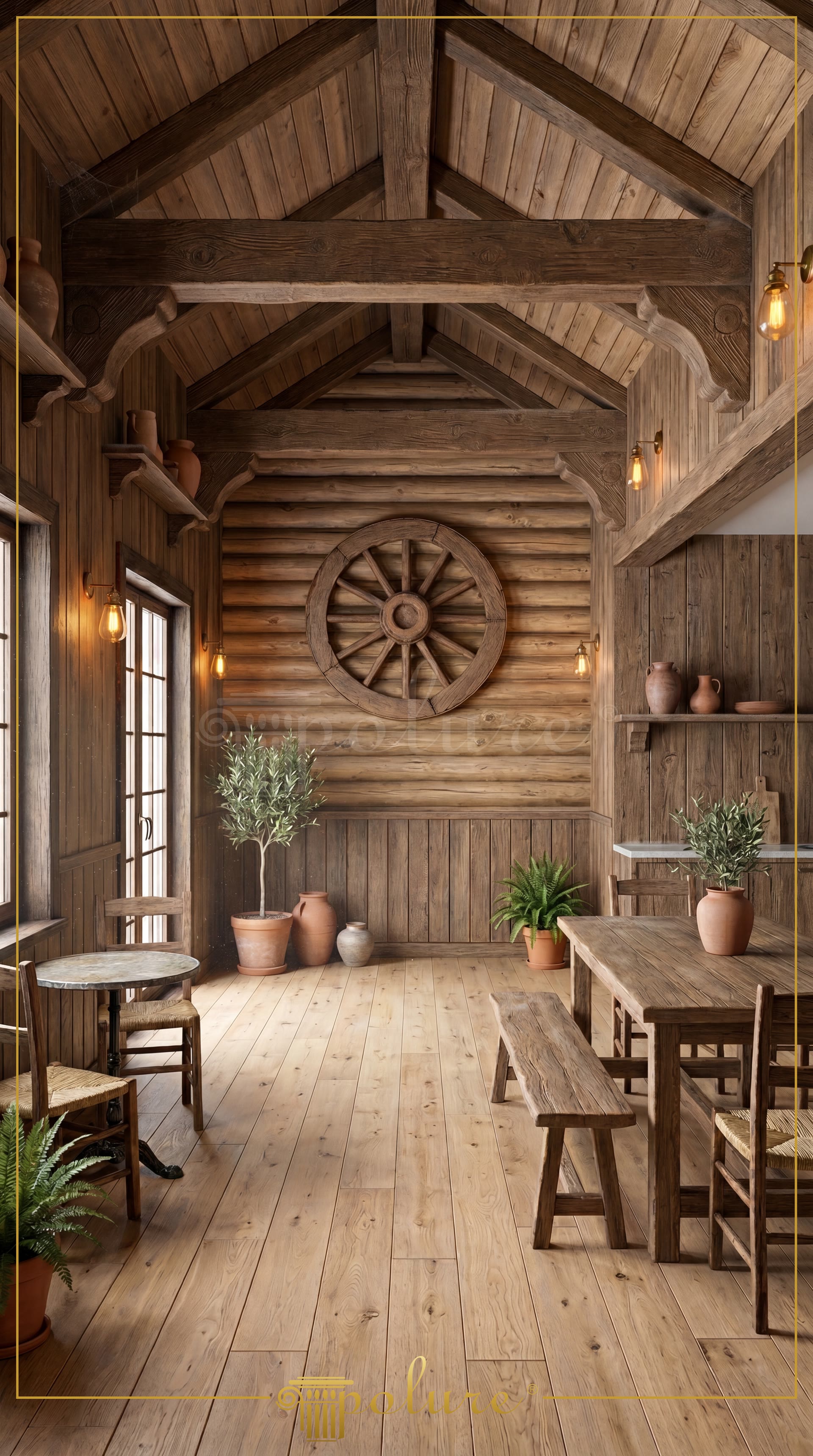 Indoor - Rustic - Living Room - 2000