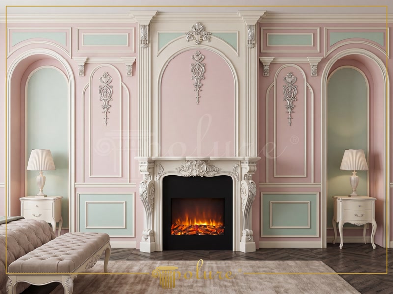 Front View Photo of Pastel Pink and Green Bedroom Wall