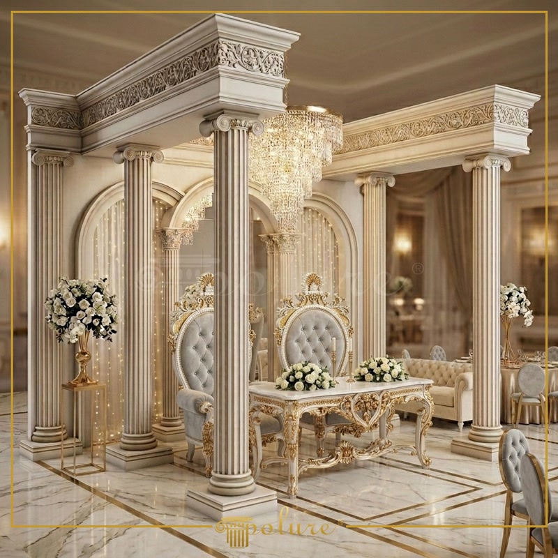 Oblique Photo of Royal Wedding Head Table Canopy