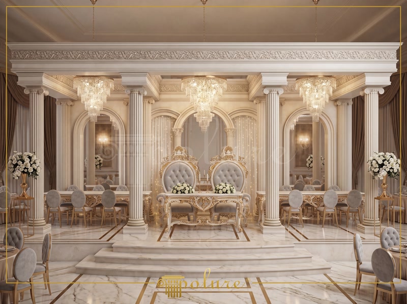 Front View Photo of Royal Wedding Stage Pavilion