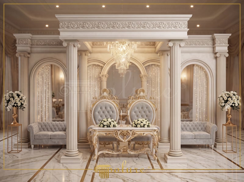 Front View Photo of Royal Wedding Head Table Canopy