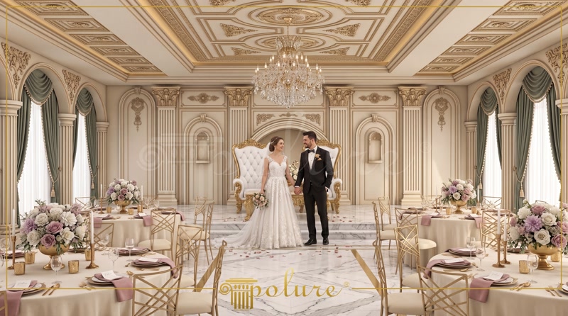 Front View Photo of Sage Green Neoclassic Wedding Hall