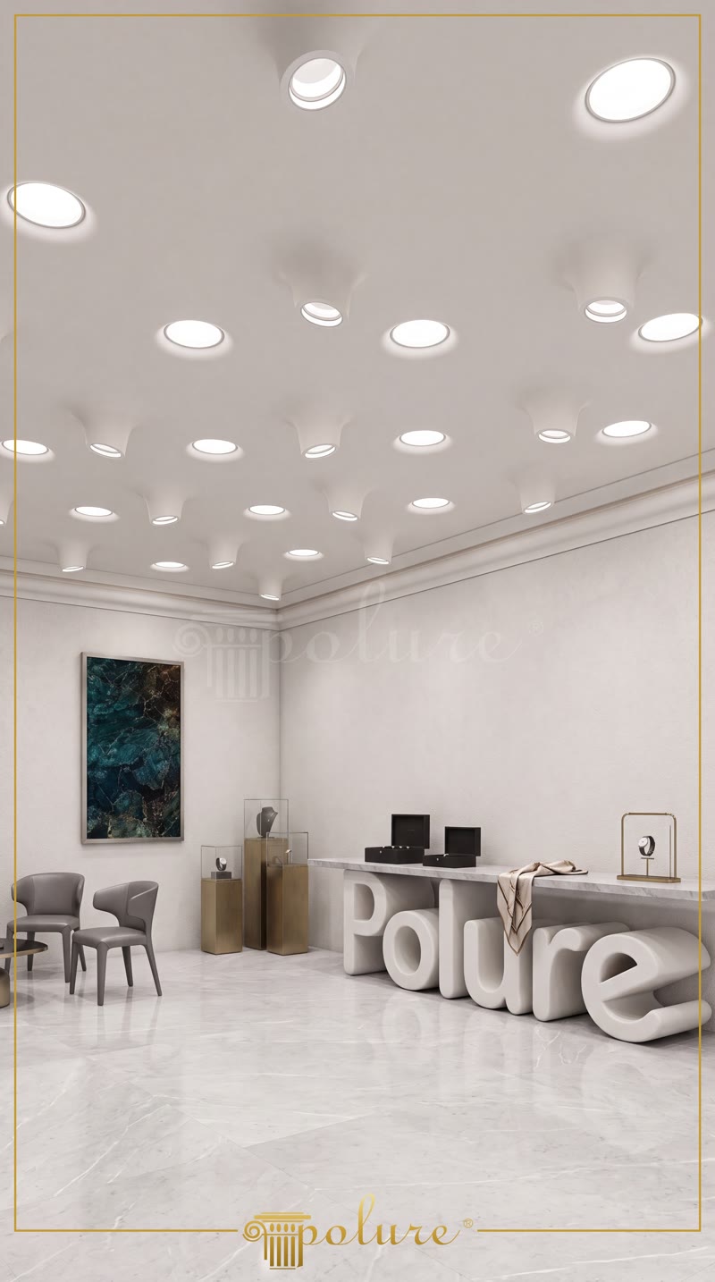 Polyurethane Recessed Spotlight Fixtures for Ceiling Design