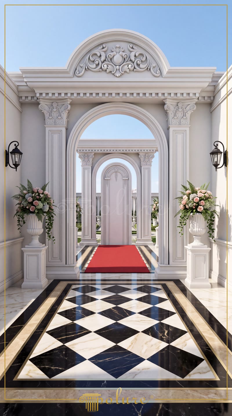 Polyurethane Neo Classic Architectural Entrance Arch Design