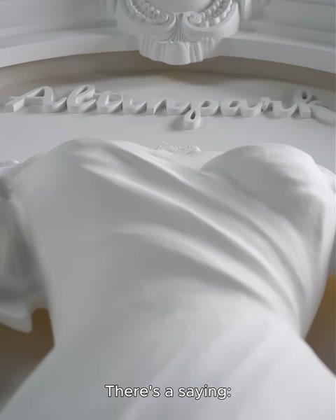 Custom Wedding-Dress Relief in a Lit Polyurethane Arch