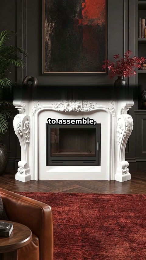 Classic Carved Polyurethane Fireplace Surround with 20% Discount