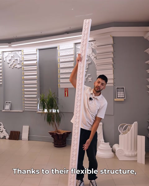 Floral border moulding samples create a richly detailed display