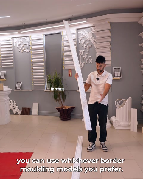 Long straight moulding demonstrates the firm rigid form