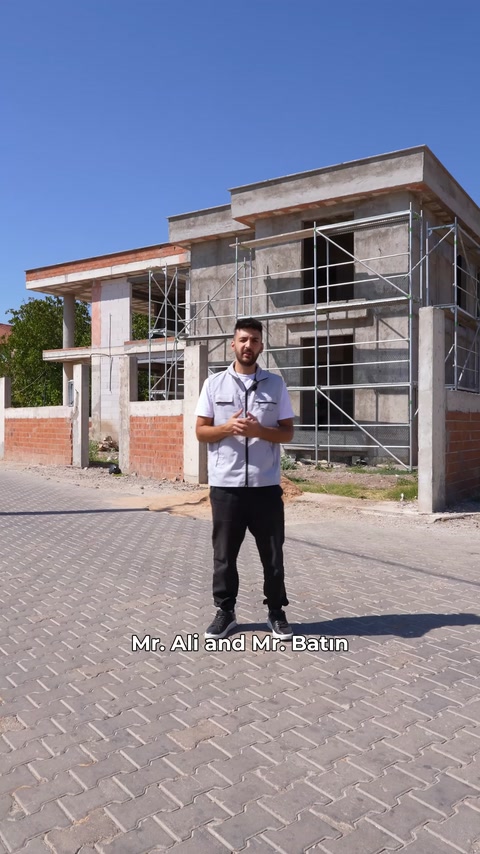Vue aérienne du projet de villa à deux étages à Hayrabolu