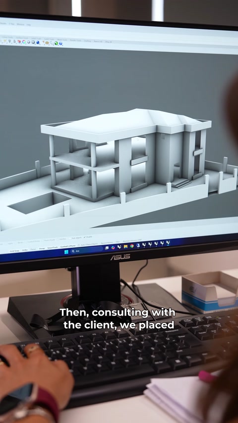Modèle 3D plein de bâtiment préparé pour le développement du projet