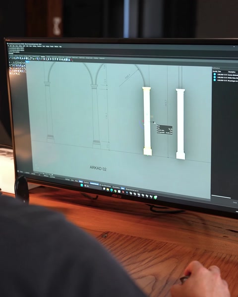 Designing an Arched Arcade with Columns, Capitals and Ready Arches