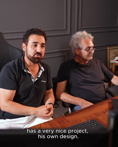 Designer and architect discuss the arcade project together