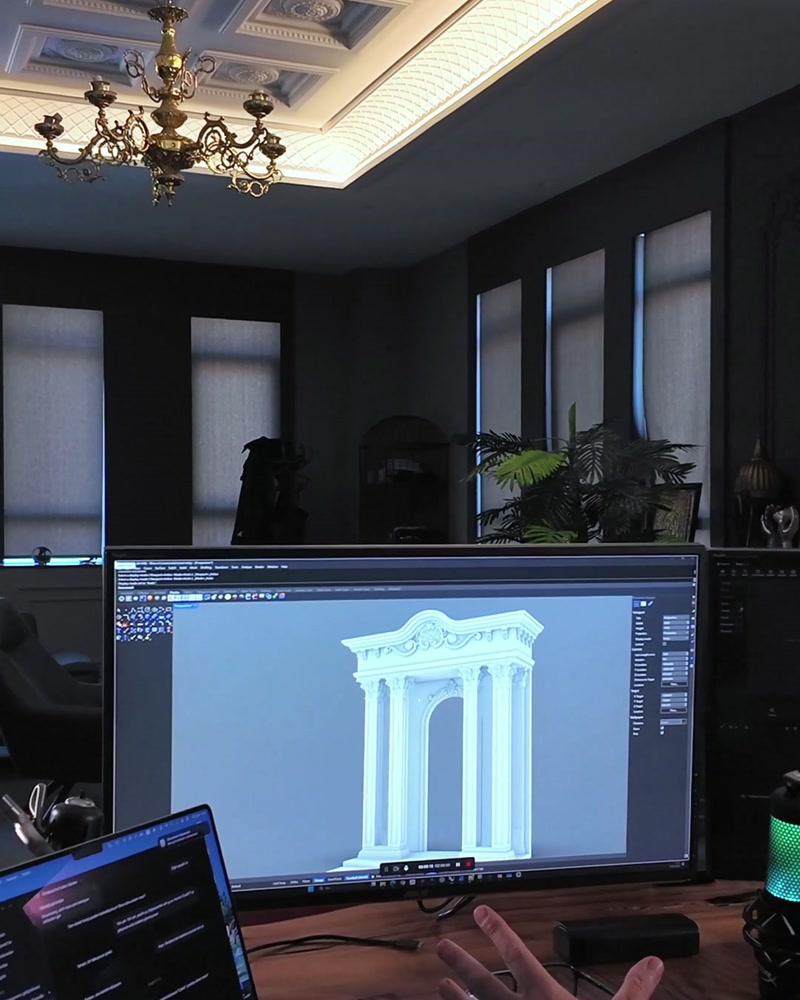 Od 3D kresby k AI: Návrh vstupního portálu pro svatbu