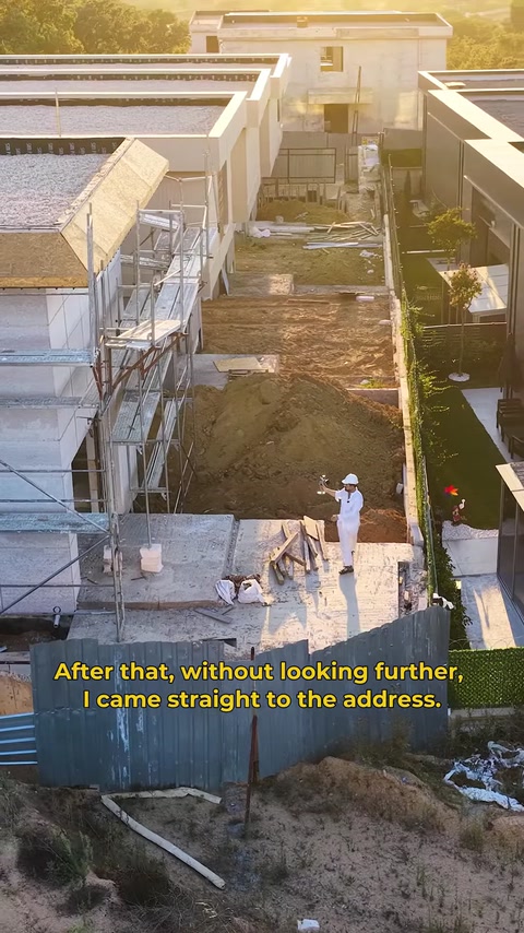 Une perspective aérienne montre le site de la villa et le terrain environnant