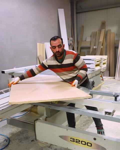 Рязане на голяма плоскост от MDF с настолен циркуляр
