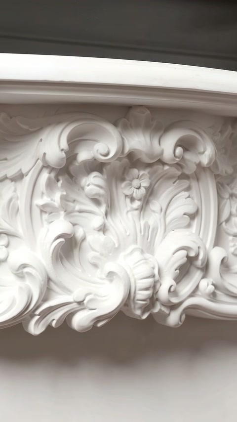 Friesdichtbijzicht toont gekrulde bladeren en een klein bloemcenterpiece