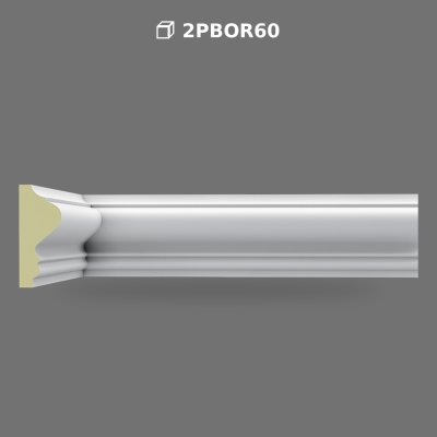 Polyurethane Flat Wall Dado Rail Moulding Profile 3x6 cm