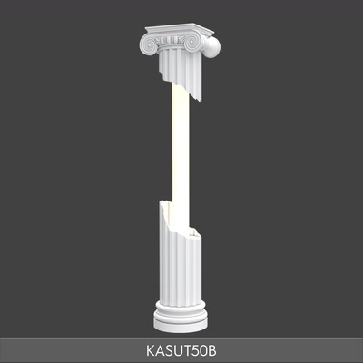 Polyurethane Column Lamp with Fluted Classic Design