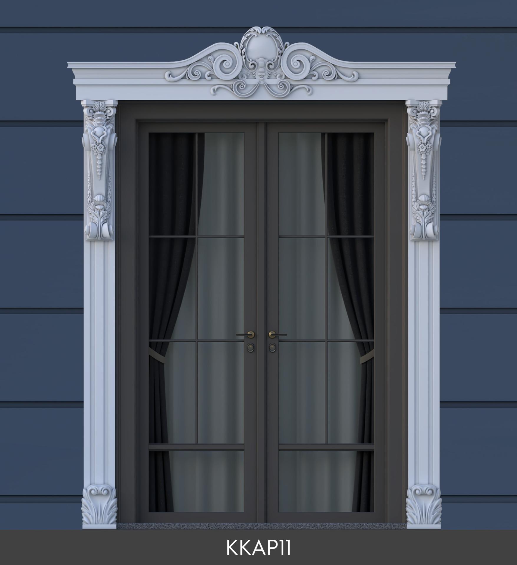 Polyurethane Decorative Door Surround and Pediment Set