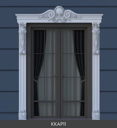 Polyurethane Decorative Door Surround and Pediment Set