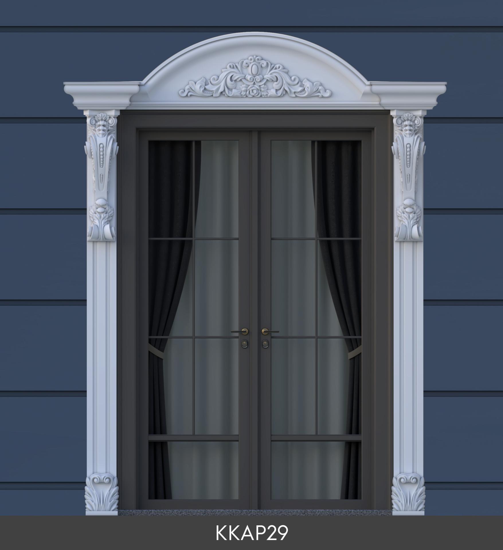 Polyurethane Classical Entrance Portal and Door Surround Set