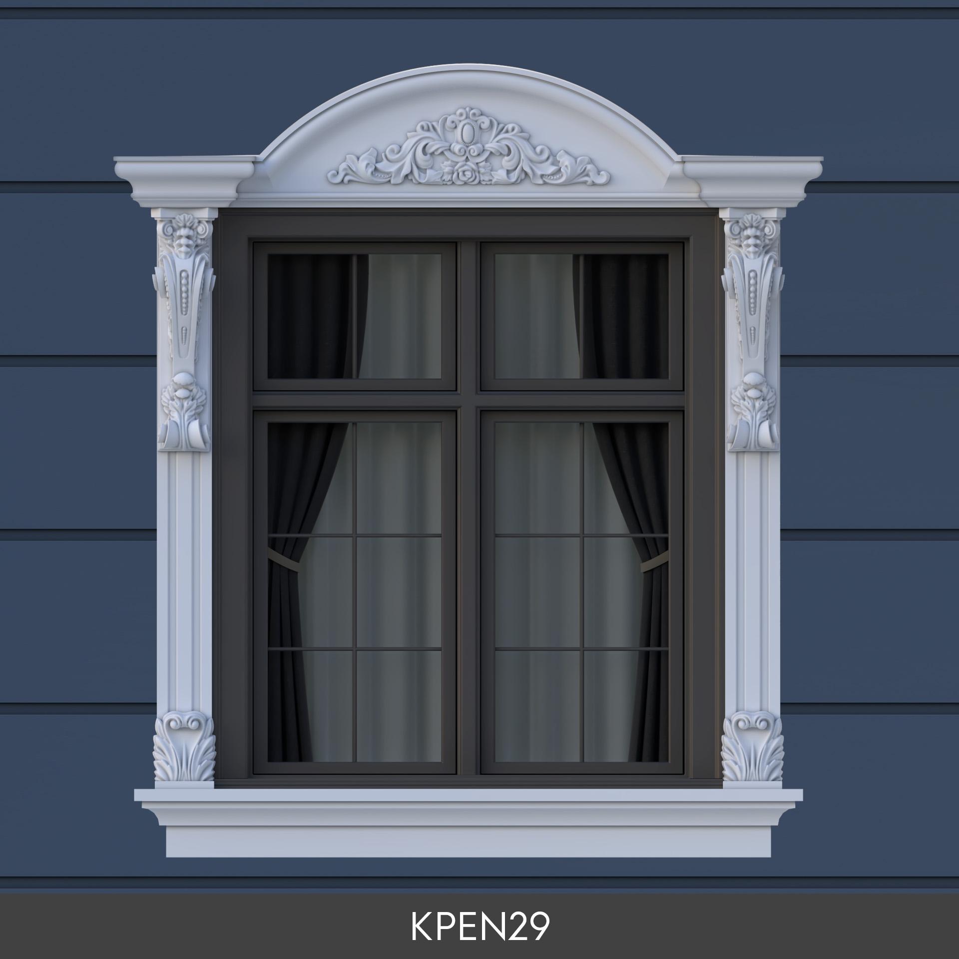 Polyurethane Classical Window Surround and Pediment Set